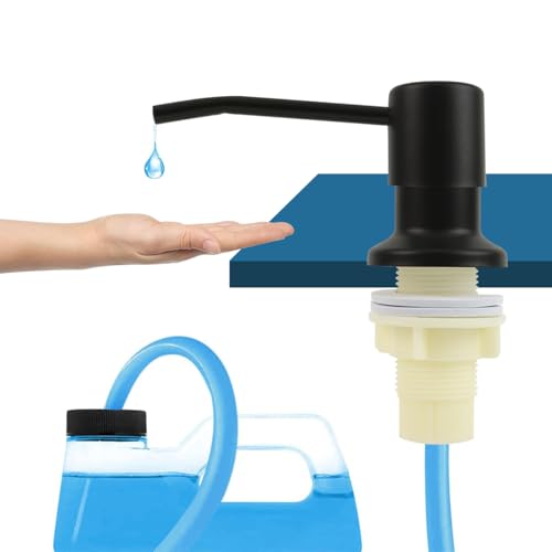 HANNEA® Sink Soap Dispenser with 1.2m Long Silicone Pipe Modern Stainless Steel Kitchen Liquid Soap Pump Dish Soap Dispenser Hand Soap Pump Dispenser HANNEA® Sink Soap Dispenser with 1.2m Long Silicone Pipe Modern Stainless Steel Kitchen Liquid Soap Pump Dish Soap Dispenser Hand Soap Pump Dispenser